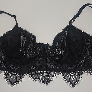 Elegant Black Lace Bralette